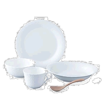 Japan Direct Mail (Japan Direct Mail) Narumi Narumi White Dinner 5-piece Tableware Set 9968-233