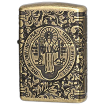 (Direct mail from Japan) ZIPPO Treasure Movie Collection Series Brass Lighter St. Benedict Portrait ZIPPO