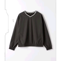 Japanese direct mail green label relaxing childrens V-neck line textured pullover 386119902