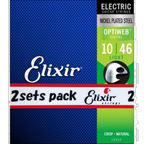 (Direct mail from Japan) Elixir electric guitar strings OPTIWEB light 0 010 - 0 046 19052 2 pieces