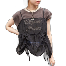 Japanese direct mail W closet womens soft see-through suspender top 360156