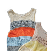 Japanese direct mail FREAKS STORE womens colorful sleeveless mesh knitted vest 1139248900130