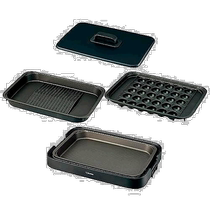 Japan Direct Mail (Japan Direct Mail) Elephant Print Electric Hot Baking Board 3 Pieces Deep Type Trays Black EA-KK30AM -