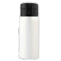 (Direct Mail from Japan) IRISOHYAMA One-touch Portable Stainless Steel Water Cup 350ml Metallic White SB-O3