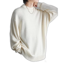 日本直邮Mock Neck双肋蓝色套头针织衫 MONO-MART 针织衫 毛衣