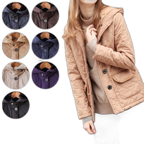 Japan Direct Mail Pompadour Quilted Short Jacket Womens Jacket Hooded Plaid Pattern PD004 1069