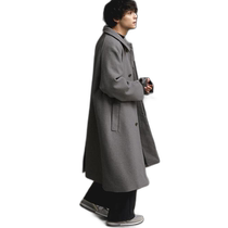 Japan Direct Mail Large Wool Tie-Sleeve Long Stand-up Collar Coat MONO-MART Stand-up Collar Coat