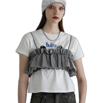 Japanese direct mail CREOLME womens small plaid ruffle suspender dress 6004210072