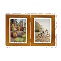(Direct mail from Japan) Kenko photo frame 2-link photo frame light brown wooden frame PS-RD-2LWT