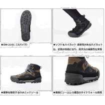 Self-operated｜Daiwa wading shoes SW-2101 salt wading shoes spikes brown 29 0cm Daiwa