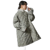 Japan direct mail Firsthand recycled cotton-padded jacket mid-length coat cotton-padded jacket down coat quilted