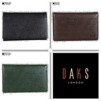 Self-operated｜DAKS Card Holder Business Card Holder Commuting Holder Mens Card Holder Black Brown Green Black DP34685