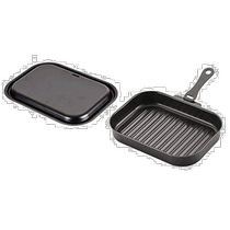 (Direct mail from Japan) Baking pan black 25x17cm iron closed handle simple square wave shelf Japan