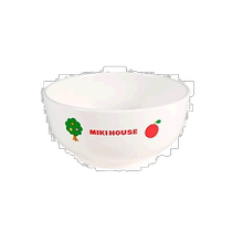 MiKiHOUSE Rice Bowl White ੜ10cm Supplementary Baby Tableware