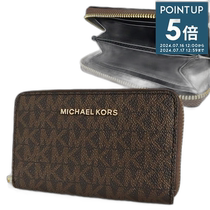 Japan Direct Mail MICHAEL KORS Wallet Womens Coin Purse MK Iconic Round Zipper Coin Purse