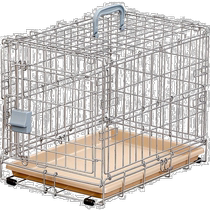 (日本直邮)爱丽丝可折叠铁丝宠物笼小型犬用34×47×38.5cm银色