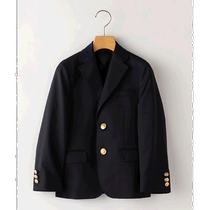 Japan direct mail SHIPS KIDS childrens 100-130cm wool stand collar three-button jacket high quality