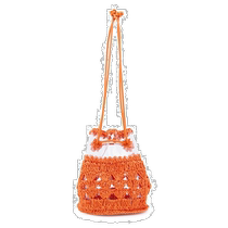 Japan direct mail VIS ViS womens mixed material drawstring bag spring and summer refreshing style hand-woven and unique