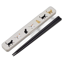 (Direct mail from Japan) Skater Chopstick Box Set Silver Ion Antibacterial 18ml Cat Leaflet ABC3