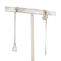 Japanese direct mail rock seat IWAKURA IWAKURA rock seat womens birthstone asymmetric earrings handmade