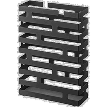 (Direct mail from Japan) Yamazaki Yamazaki Brick Wide Umbrella Stand Black Exquisite Beautiful Square Simple Fashion