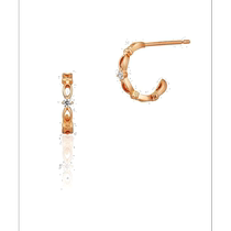 Japan direct mail Canal 4℃ Womens K10 pink gold earrings exquisite openwork pattern dazzling pink gold