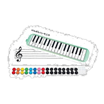 (Direct mail from Japan) SUZUKI melodion mouth organ teaching magnet wall chart MMG-1 keyboard Suzuki