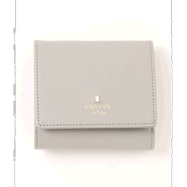 Japan Direct Mail LANVIN en Bleu ladies Luxury Bull Leather Double Fold Wallet Fashion Pop Color Easy