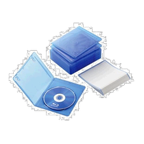 (Direct mail from Japan) ELECOM thin Blu-ray disc storage box transparent blue 10 pieces