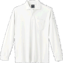 (Direct mail from Japan) Xebec pique mesh long-sleeved polo shirt 6025 32 white 4L