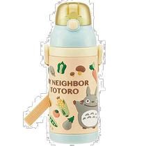 (Direct Mail from Japan) Skater Stainless Steel Childrens Straw Cup 380ml Totoro Vegetable SSPV4