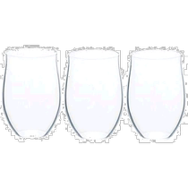 (Direct mail from Japan) ADERIA conical glass 270ml 3 pieces made in Japan L-6703