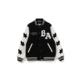 Japan direct mail ABATHINGAPE men's loose version baseball jacket M size high quality wool nylon blend