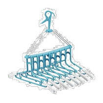 (Japan Direct Mail) LEC New Feature ・folding 8 Series Hanger Slide Ladder (Laundry Hanger)