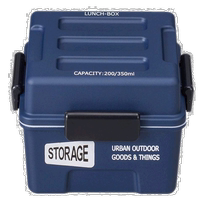 (Japan Direct Mail) Showa Zheng et STORAGE carré double-couches 350 200ml tibétain Blue 7