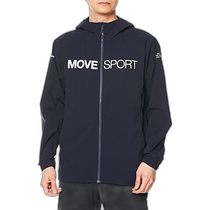 迪桑特 风衣 MOVESPORT 轻量  弹力 带帽 深蓝色 S