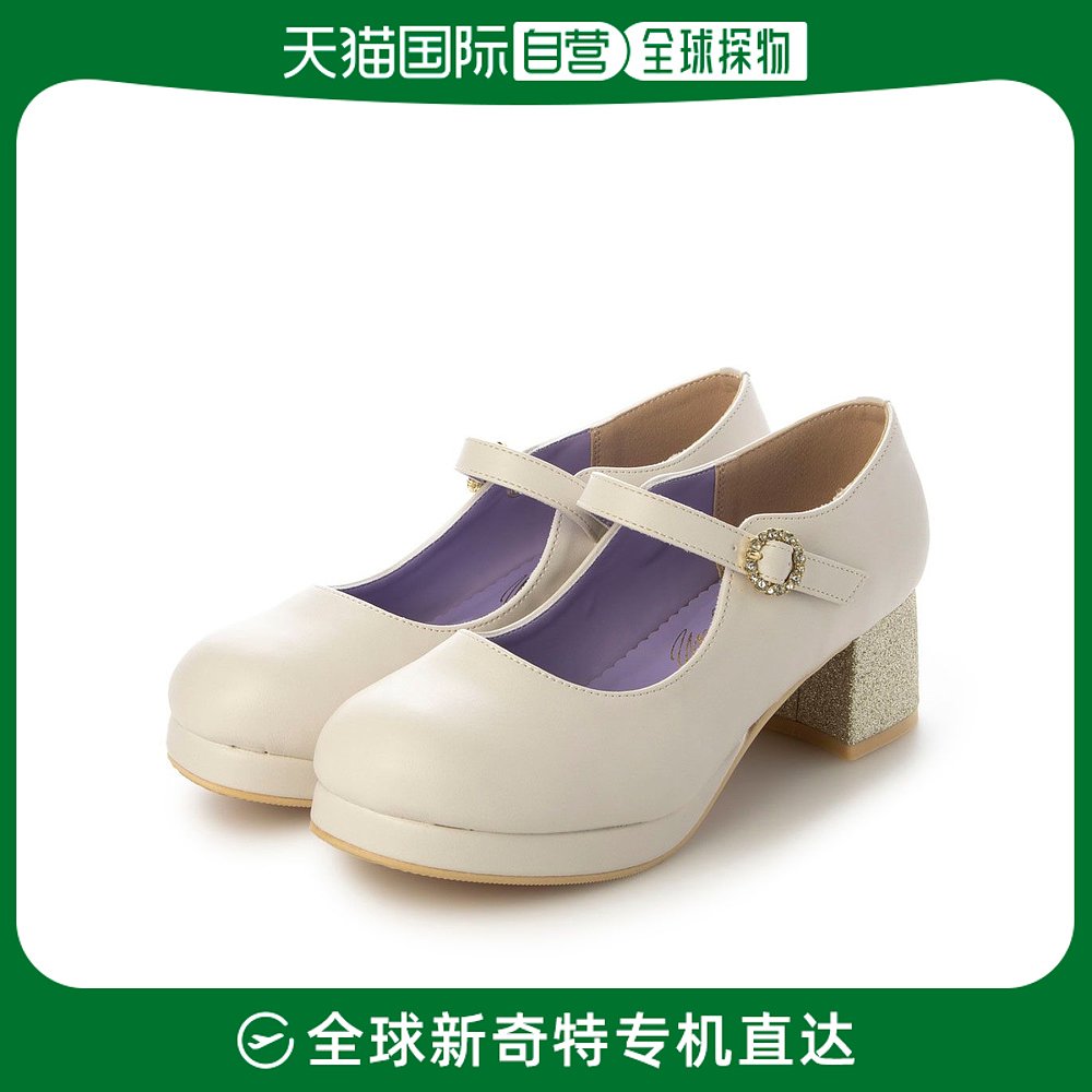 (Japan Direct Mail) Lady Yosuke Casual Shoes Rice White Flat Bottom Buckle Low Heel Classic Everyday-Taobao