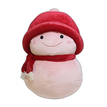 Japan Direct Mail (Japan Direct Mail) Shinada Plush Doll Fuwa Snowman L Red YDC-048