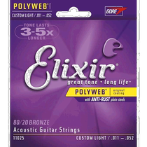 (Direct Mail from Japan) Elixir Guitar Strings POLYWEB80 20 Copper CustomLight 011- 052#1
