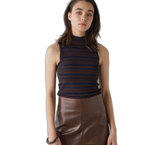 Japanese direct mail random striped sleeveless pullover Whim Gazette other tops