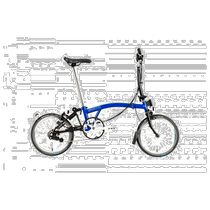 Japan Direct mail BROMPTON Small Bu C Line Explore Mid M6L Folding Bicycle Black