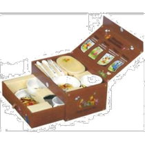 Combi Combe baby cutlery suit small bear Vini convenient for portable home anti-fall