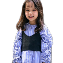 Japanese direct mail back bow knitted vest apres les cours vest