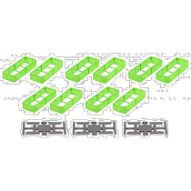 KATO N Gauge Tiger 90000 Wire Mesh Parts Set 10 Cars 11-562 Model Railway Technology