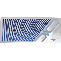 (Direct mail from Japan) Mizuno Sports Facial Towel 100% Cotton Boxed White Blue 32JY0102
