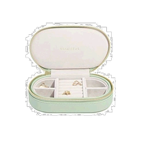 (Direct mail from Japan) Stackers jewelry box LONDON portable oval gray green