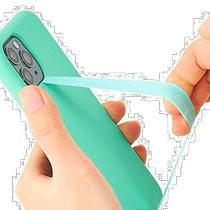 Self-operated｜Sinjimoru Anti-fall rubber band on the back of mobile phone Mint color mobile phone case