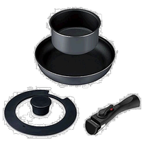 (Japan Direct Mail) Love Litho Yama Frying Pan Suit IH Applicable 4 Removable Handle Grey TF-S