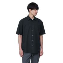Japan direct mail MUJI mens pure cotton washed half-sleeved shirt 4550583797102