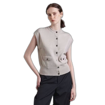 Japanese direct mail LOEFF womens flip design classic knitted vest 88181060037
